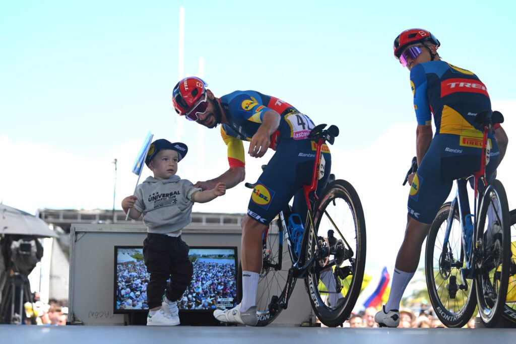 Tour de France cyclist fined for kissing wife and son, says penalty was worthwhile for ‘dream moment’