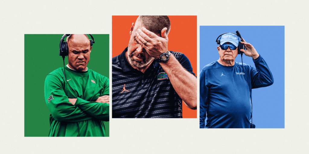 Which college football coaches have the hottest seats at the midseason mark?